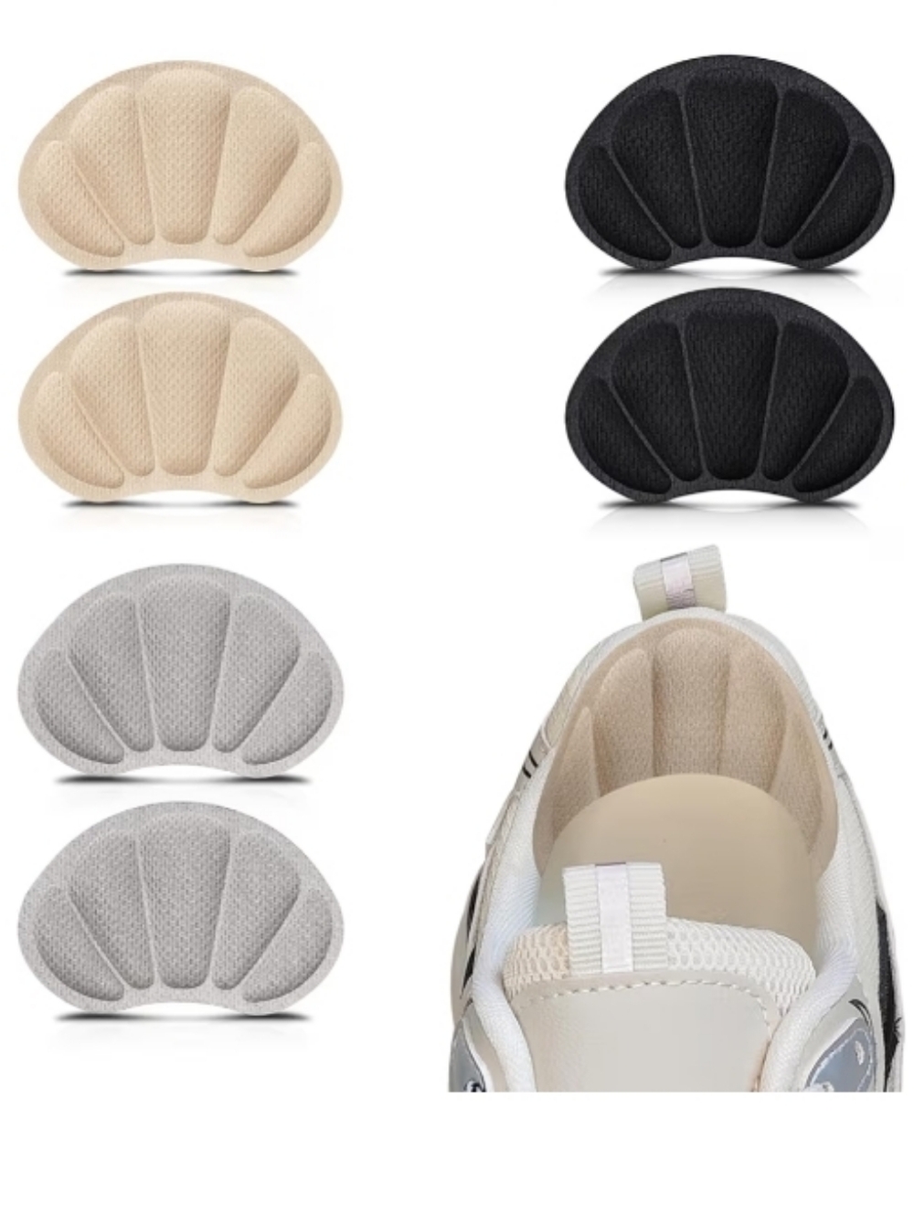 (4) Pairs Of Shoe Heel Cushion Pads - Comfort Gel Inserts for Women And Men